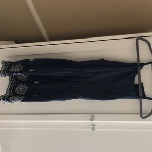 embroidered jean dress